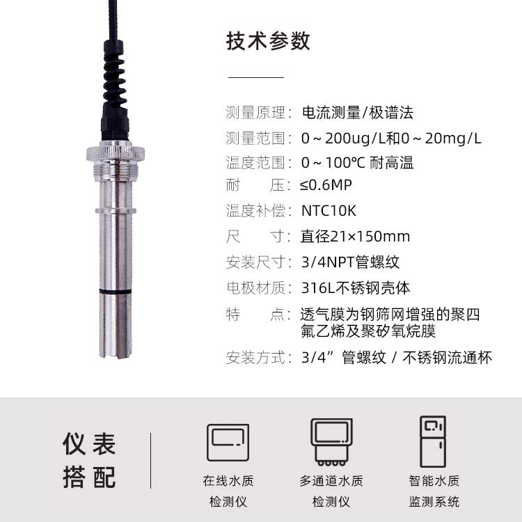 高温溶氧电极 NB-90G(图2)