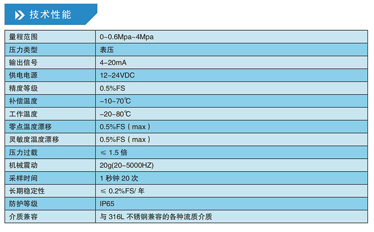 ZRN201F 法兰型压力变送器(图2)